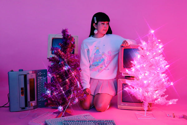 bi-merry xmas tree sweatshirt
