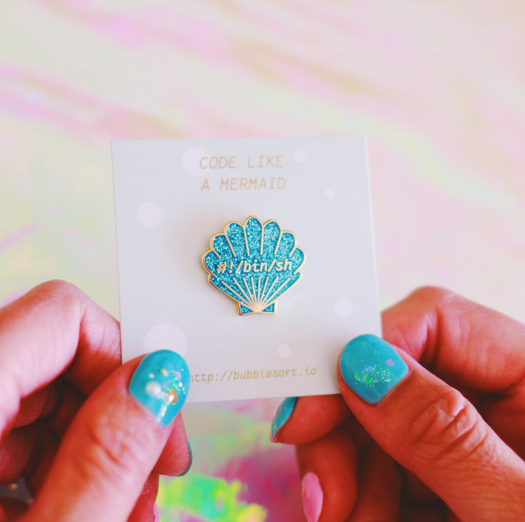 shell pin BubbleSort Zines