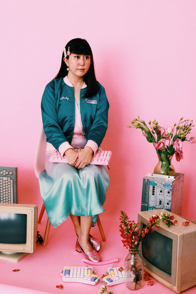 cute keyboard club collab jacket