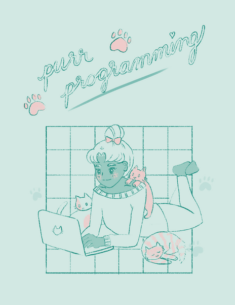 purr programming crewneck sweatshirt